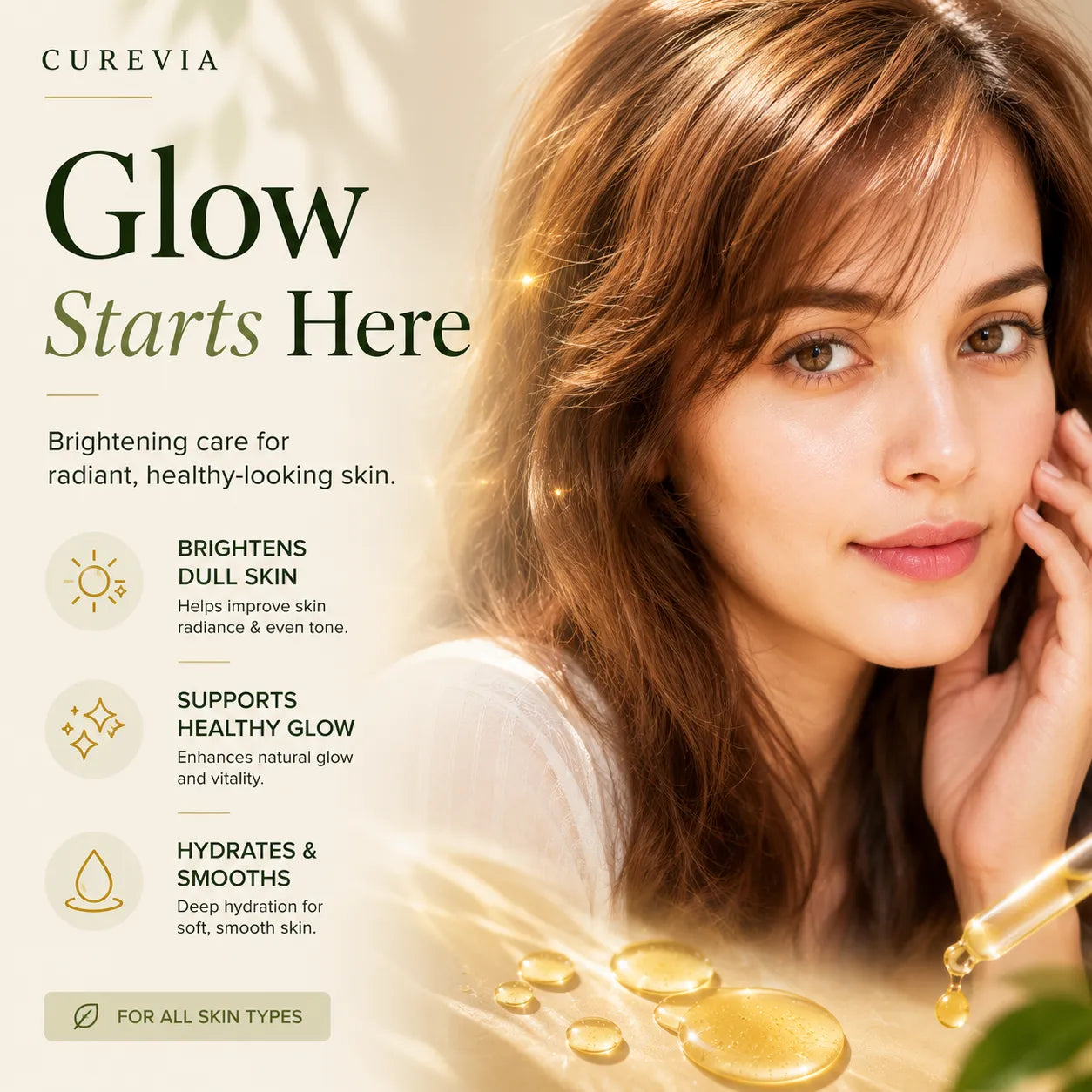 Curevia Vitamin C Serum for brighter-looking skin, improved skin tone and natural glow