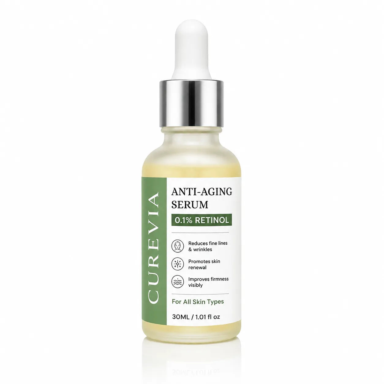 Curevia Night Repair and Anti-Aging Serum with Retinol 0.3% for overnight skin renewal