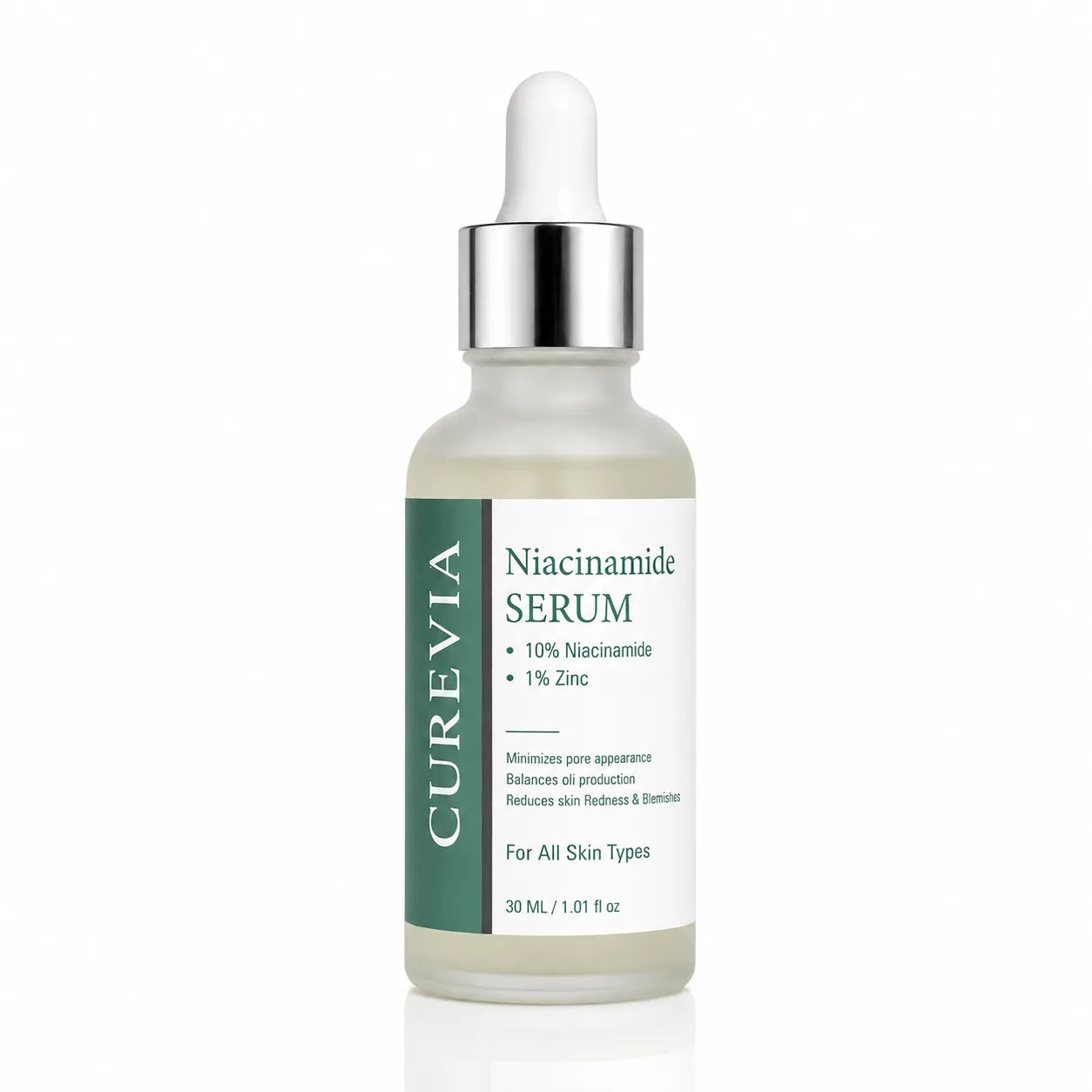 Curevia Oil Control and Pore Refining Serum with Niacinamide 10% and Zinc 1% for balanced-looking skin