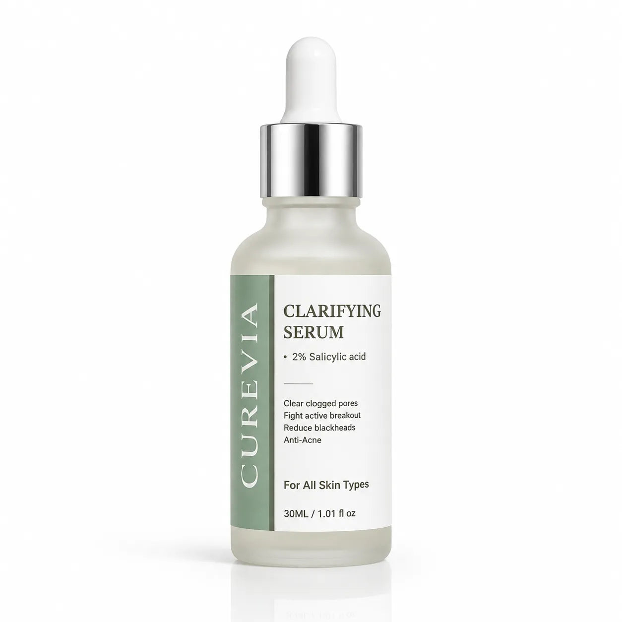 Curevia Acne Control and Oil Clearing Serum with Salicylic Acid 2% for acne-prone and oily skin