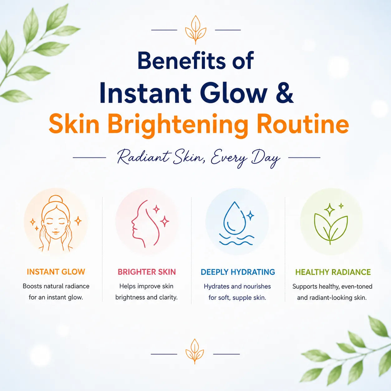 Curevia brightening skincare routine for glowing skin, improved texture and daily hydration